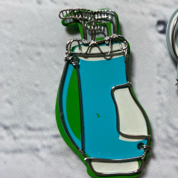 Vintage Golf Theme Refrigerator Magnet's Collectibles Tin Blue Green Bundle - Picture 4 of 14